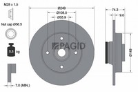 2X Pagid Bremsscheibe 54941NC FüR Peugeot 308 1 SW CC 16V Bioflex Hdi THP Cvvt 2