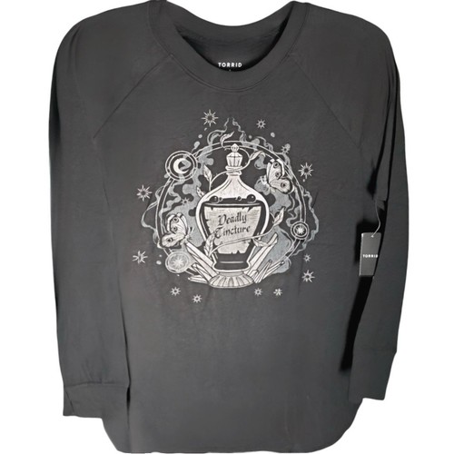 TORRID Deadly Potion Classic Fit Long Sleeve Tee NWT Size 1X