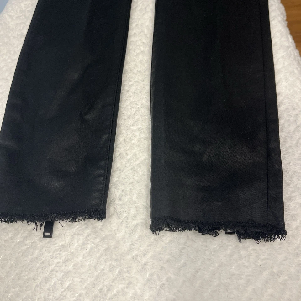 Кожа как DL 1961 черный Margaux Instasculpt лодыжки молнии узкие размер 27 - Изображение 2 из 4