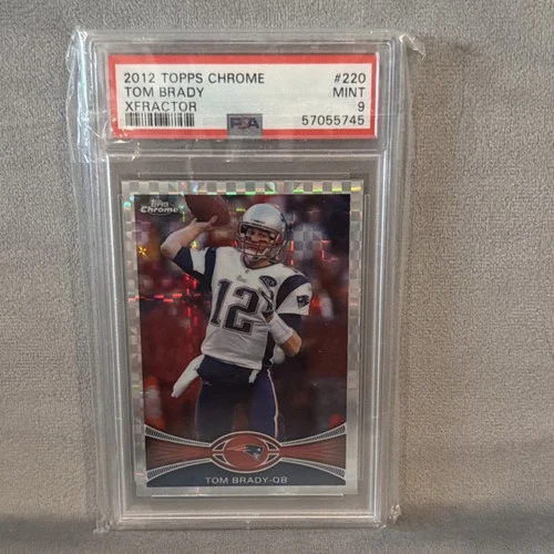2012 Topps Chrome Tom Brady #220 X-Fractor PSA 9 New England Patriots