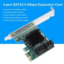 SATA 3.0 Expansion Card 4-Port PCIE to SATA 3.0 Expansion Controller Card Adapte
