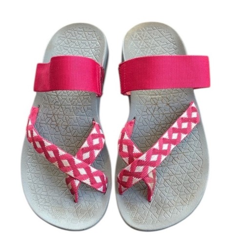 Chaco Sandals Womens 9 Blue Tetra Cloud Thong Outdoor Slip On Comfort Flats