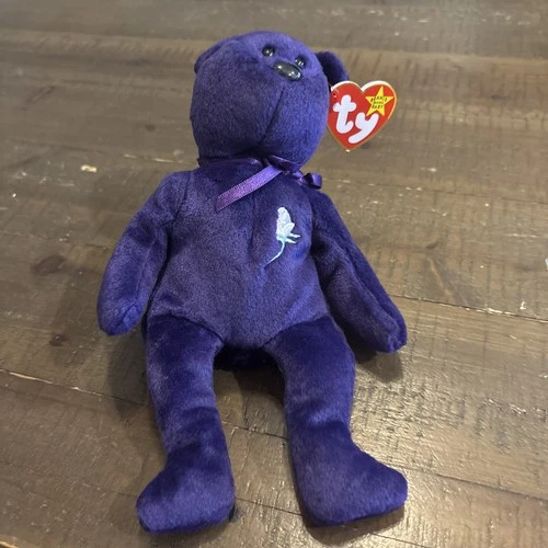 Rare Vintage 1997 Princess Diana Ty Original Beanie Baby Bear W/ Hang Tag