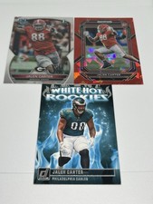 Jalen Carter  3x RC Card Lot - Bowman 1st Refractor, Prizm Draft Red Ice, WHR