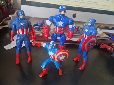 Lot 4 Figurines Marvel Avengers Captain America - Photo 1/4