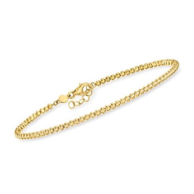 Pure Collection by Ross-Simons Italian 2mm 14kt Yellow Gold Bead Bracelet