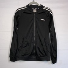 Womens Adidas Essentials Three-Striped Track Zip-Up Jacket Black sz. M