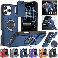 For iPhone 17 15 14 13 12 Pro Max Magsafe Case Slide Camera Protection Cover