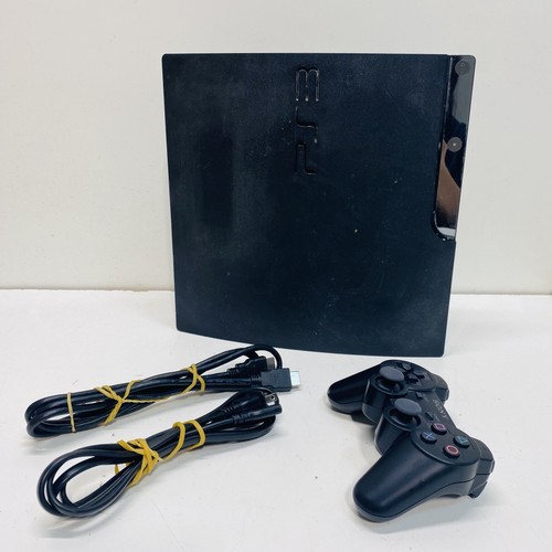 Console Sony PlayStation 3 Slim CECH-2004A Noire - 120 Go + Manette, Jeux Et Câbles, Occasion