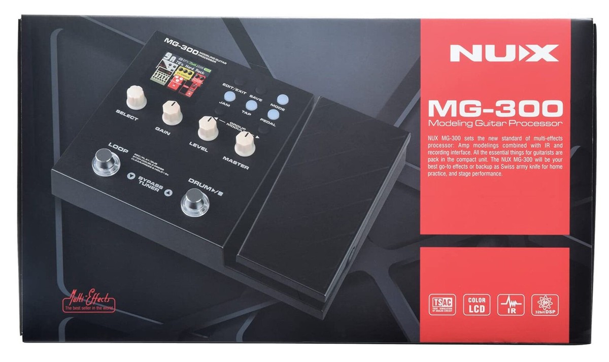 NUx MG-300 Guitar Multi-Effects Processor, Amp Modeling, TSAC-HD