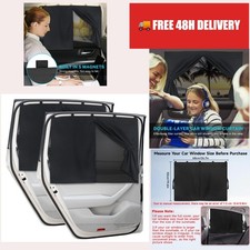 DIZA100 Car Window Shades 2 PCS Magnetic Sun Shade for Baby Protection