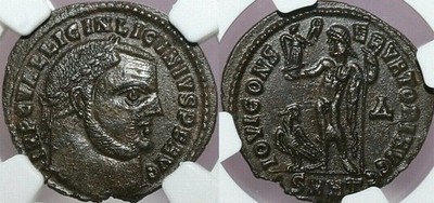 LICINIUS I NGC ANCIENT ROMAN COIN AU AD 308-324 BI Reduced Nummus Heraclea A769