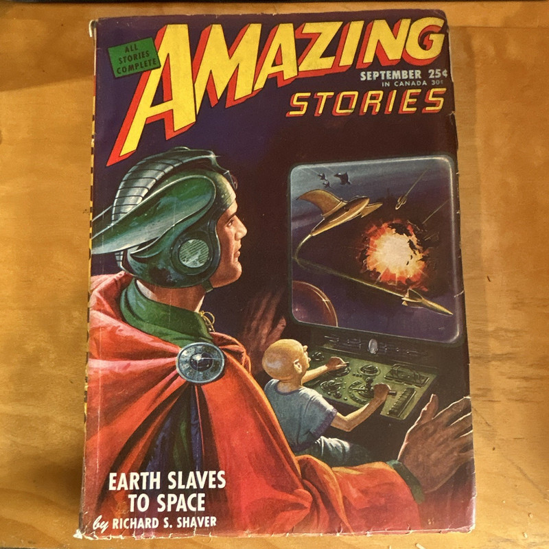 Amazing Stories Magazine September Issue English Sci-Fi Richard S. Shaver