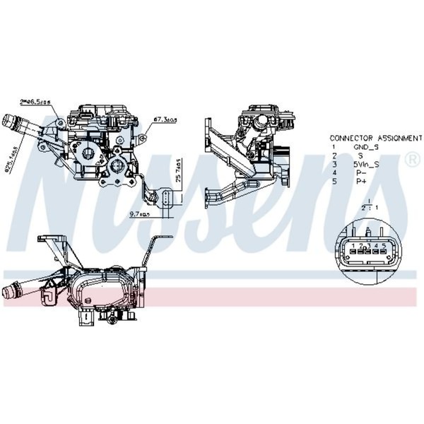 Nissens AGR-MODUL AbgasrÜCkfÜHrung Passend FüR CitroËN Berlingo C-ELYSEE C3 C4-image