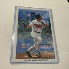 Vintage Todd Walker “Walk This Way” Minnesota Twins 4 X 6 PROMO POSTER CARD
