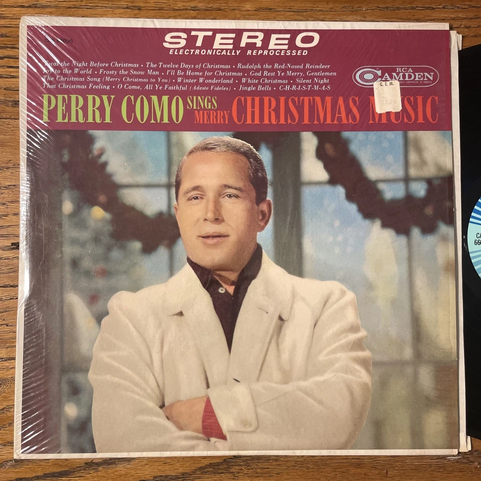 Perry Como Sings Merry Christmas Music LP RCA Camden Stereo Holiday + Shrink VG+ - Image 2 of 4