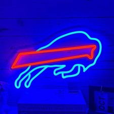 Football Neon Signs Team Led Sign for Wall Decor Man Cave Red,Blue 