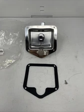 1 - Stainless Single Point T-Handle Latch w/ Blind - MISSING 3 SCREWS