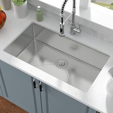 32'' x 19'' Stainless Steel Kitchen Sink, Undermount Single Bowl Kitchen Sink