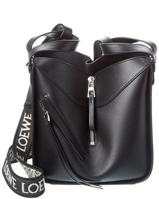 Loewe Compact Hammock Satin Leather Tote Women's Black
