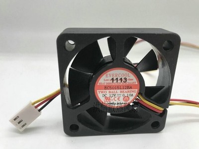 1 pcs EVERCOOL 5015 EC5015L12BA 12V 0.10A 5CM three wire double   cooling fan #q