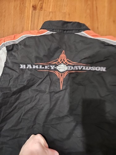 Harley Davidson Motorcycle Short Sleeve Embroidered Button Up Shirt Men's XL - Picture 5 of 8