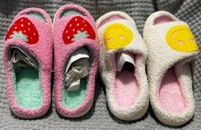 NEW Fuzzy Slip On Slippers - Womens