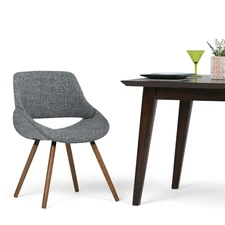 SIMPLIHOME Malden Dining Chairs - Upholstered Bentwood Frame and Woven Fabric...