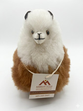 Small Premium Alpaca Fur Llama Plush - Handmade Ultra Soft