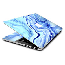 Skin Wrap for MacBook Pro 15 inch Retina Blue Marble Rocks Glass