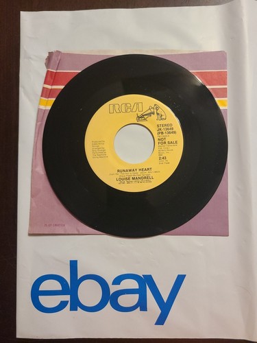 Country Promo! Louise Mandrell Runaway Heart / Same45 Record RCA 13649 1983 EX!