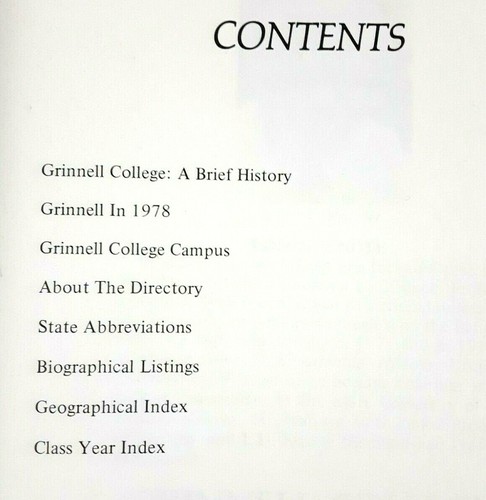 1978 GRINNELL COLLEGE Iowa USA History Campus Map Alumni Directory Hardcover - Picture 6 of 12