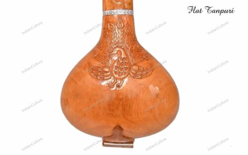 Neu Profi Indisch Musikinstrument Tun Holz 4 Saiten Flach Tanpura - Bild 4 von 4