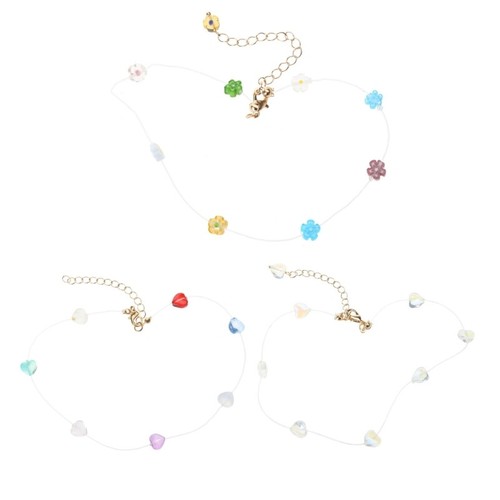 Bead Clavicle Chain Women Statement Jewelry Gift Clear Choker Simple Necklace