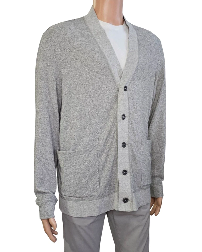 Cárdigan JAMES PERSE Gris Algodón Botón Bolsillo Frontal Talla 3/L Foto 3 de 4