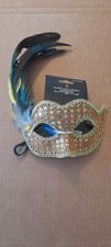 Happy Halloween Masquerade Mask costume sequin embellished floral free ship
