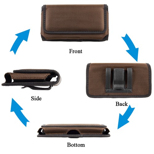 Rugged Belt Clip Holster Pouch Carrying Phone Case Cover For iPhone 12 13 Pro X - Picture 6 of 19