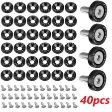 40X JDM Billet Aluminum Fender Bumper Washer Bolt Engine Bay Dress Up Kit Black