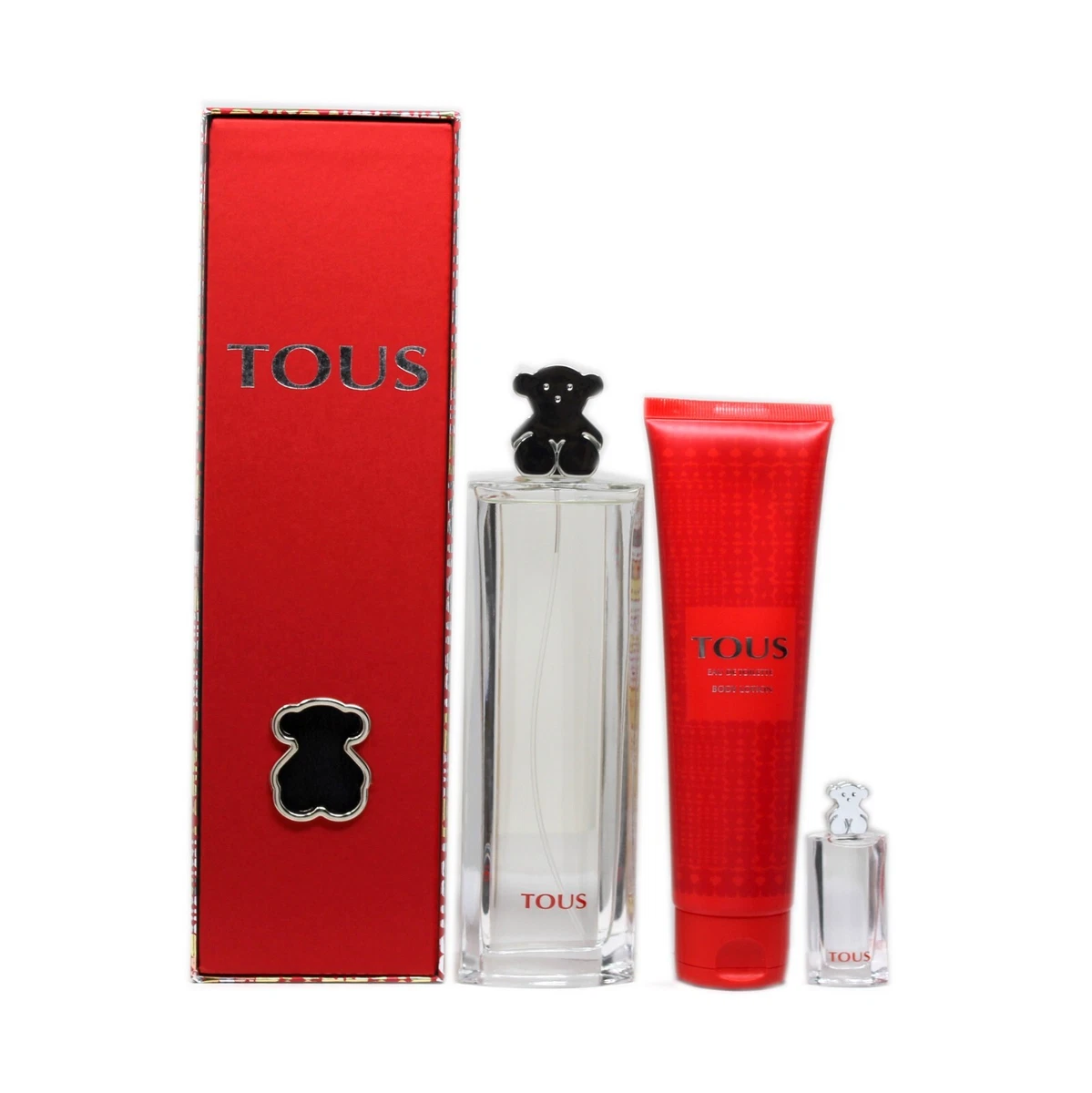 TOUS 3 PIECE GIFT SET FOR WOMEN EAU DE TOILETTE NATURAL SPRAY 90 ML 3 FL.OZ
