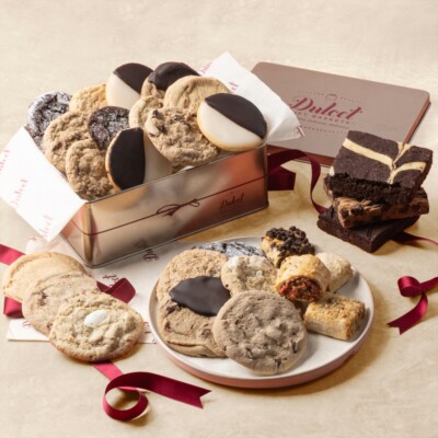 Dulcet Gift Baskets Party Tin Box Assorted Sweet Treats Snack Care Package