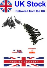 4  8 Way CCTV DC Power Splitter Adapter Cable - 12V PSU Security Camera