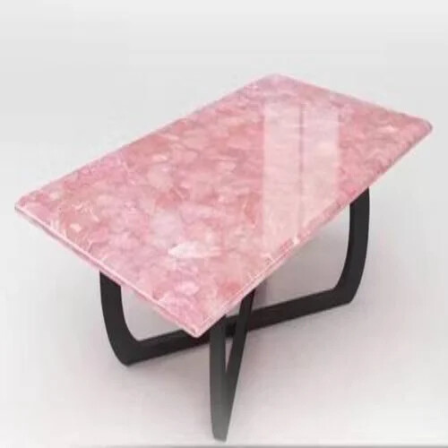 Pink Quartz Dining Table, Rose Quartz Countertop, Centre Table, Kitchen Slab . - Picture 8 of 16