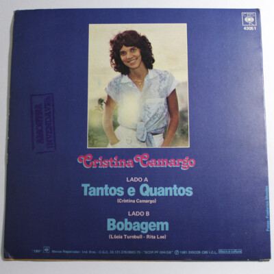 CRISTINA CAMARGO ‎TANTOS E QUANTOS / BOBAGEM BRAZIL 1981 SOUL FUNK