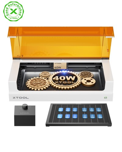 (Refurbished) xTool S1 40W Laser Engraver , Basic Bundle, White
