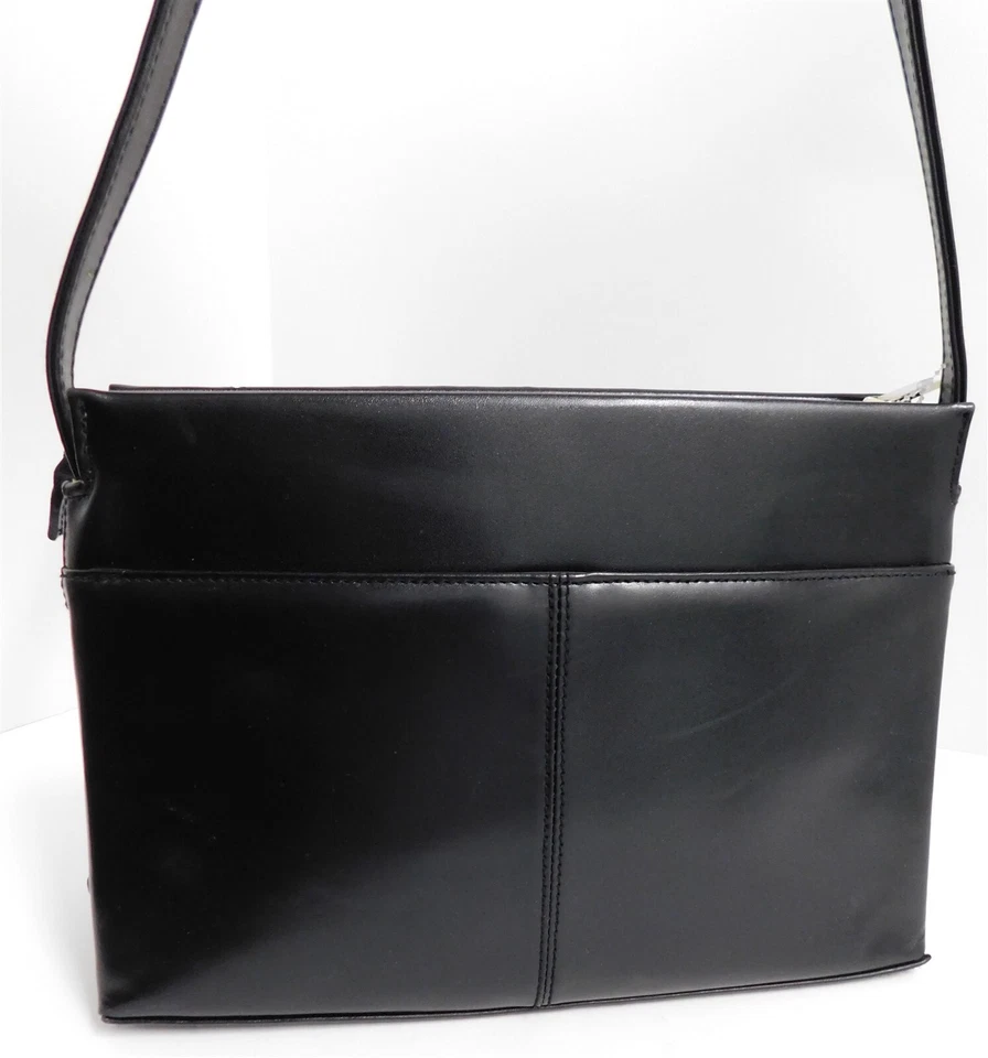 Bolso de hombro Lederer Paris vintage de cuero negro Foto 4 de 4