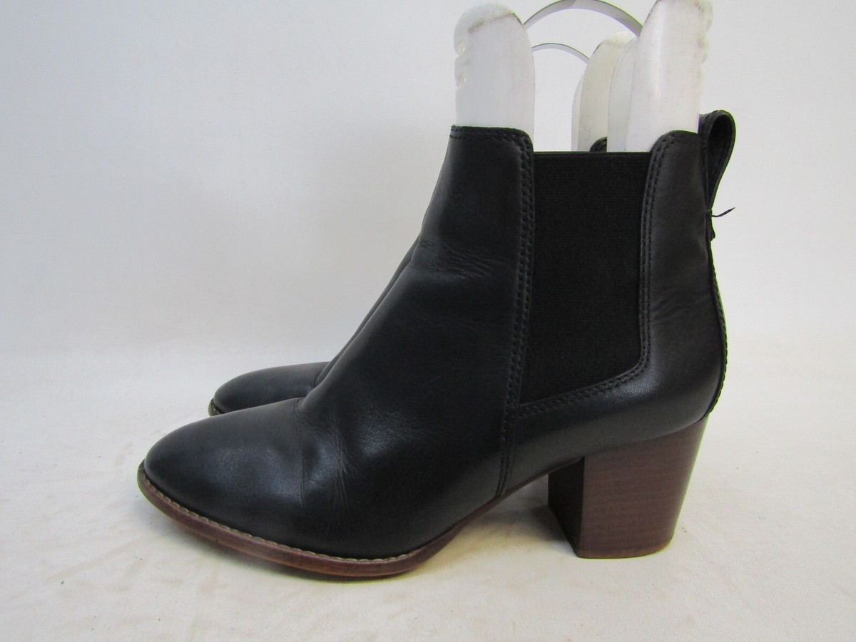 Madewell women  Black Leather Boots MADEWELL Womens Size 6 Black Leather Zip Ankle Fashion Boots  main image 3