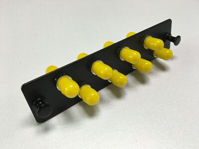 LGX ST Adapter Panel 8 Ports w/8 ST Simplex Singlemode Adapters Black