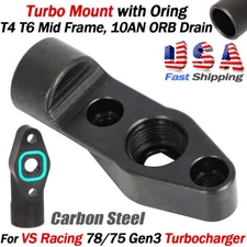 T4 T6 Turbocharger Mid Frame Turbo Mount, 10AN ORB Drain For VS Racing 78 / 75