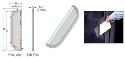 CRL MS100A Satin Anodized 2-5/8'' x 9-5/8'' Standard Mail Slot