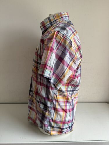 Barbour Plaid Check Button Down Short Sleeved Shirt Cotton Medium Tailored Men’s - Picture 22 of 24